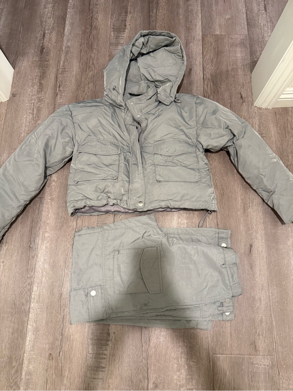 naked wardrobe Light Sage Puffer Jacket